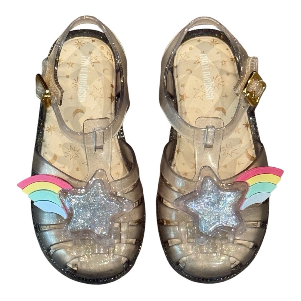 Mini Melissa Possession II gold sandals